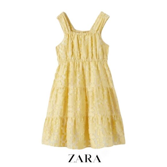 ZARA Kids | Yellow | PLEATED DRESS - Picture 1 of 4